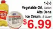 Vegetable Oil, Alta Dena Ice Cream