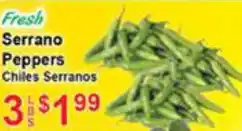 Tresierras Supermarkets Serrano Peppers offer