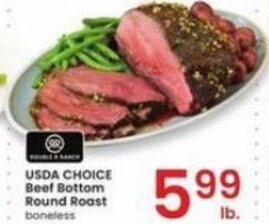 Albertsons USDA CHOICE Beef Bottom Round Roast boneless offer