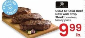 Albertsons USDA CHOICE Beef New York Strip Steak boneless, family pack offer