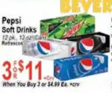 Tresierras Supermarkets Pepsi Soft Drinks offer