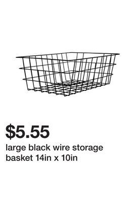 Five Below Large black wire storage basket 14in x 10in offer