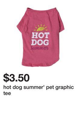 Five Below Hot dog summer' pet graphic tee offer