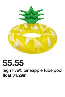 Five Below High five® pineapple tube pool float 34.29in offer