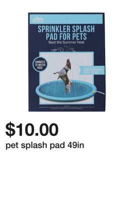 Five Below Pet splash pad 49in offer
