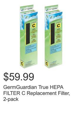 Costco Germguardian true hepa filter c replacement filter, 2-pack offer