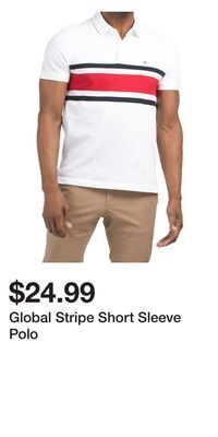TJ Maxx Global stripe short sleeve polo offer