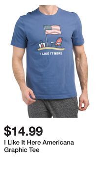 TJ Maxx I like it here americana graphic tee offer