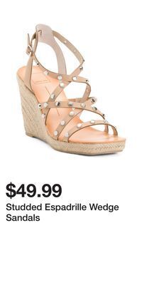 TJ Maxx Studded espadrille wedge sandals offer