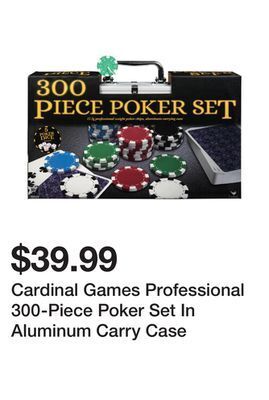 Kmart Cardinal games professional 300-piece poker set in aluminum carry case offer