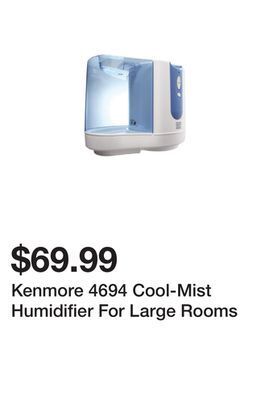 Kmart Kenmore 4694 cool-mist humidifier for large rooms offer