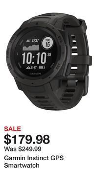 Cabela's Garmin instinct gps smartwatch offer