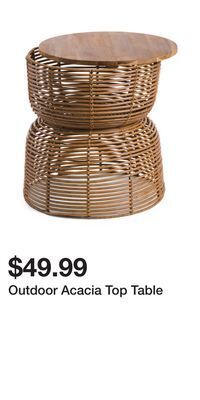 TJ Maxx Outdoor acacia top table offer