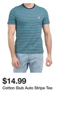 TJ Maxx Cotton slub auto stripe tee offer
