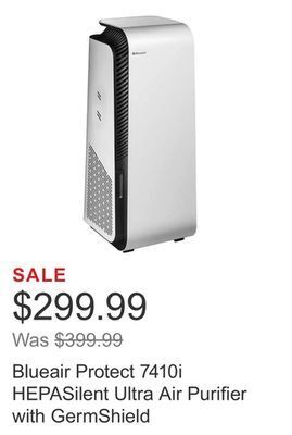 Costco Blueair protect 7410i hepasilent ultra air purifier with germshield offer