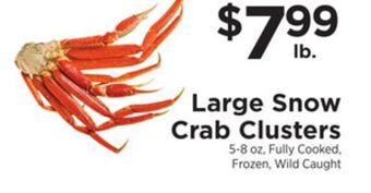 ShopRite Large snow crab clusters offer
