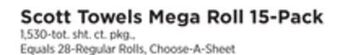ShopRite Towels mega roll 15-pack offer