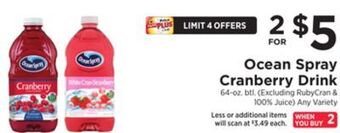 ShopRite Cranberry drink offer