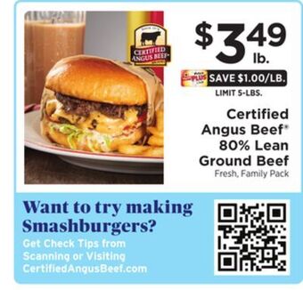 ShopRite 80% lean ground beef offer