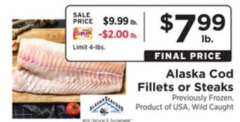 ShopRite Cod fillets or steaks offer