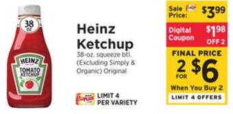 ShopRite Ketchup offer