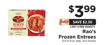 ShopRite Frozen entrees offer