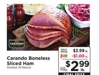 ShopRite Boneless sliced ham offer
