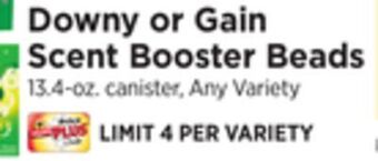 ShopRite Downy or gain scent booster beads offer
