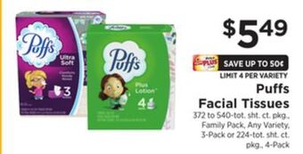 ShopRite Facial tissues offer