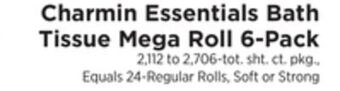ShopRite Bath tissue mega roll 6-pack offer
