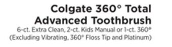 ShopRite 360° total advanced toothbrush offer