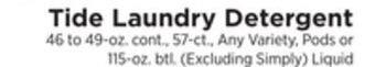 ShopRite Laundry detergent offer