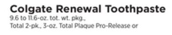 ShopRite Renewal toothpaste offer