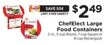 ShopRite Large food containers offer