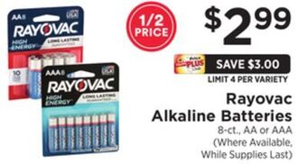 ShopRite Alkaline batteries offer