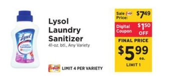 ShopRite Laundry sanitizer offer