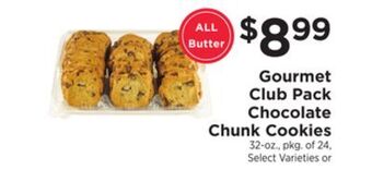 ShopRite Gourmet club pack chocolate chunk cookies offer