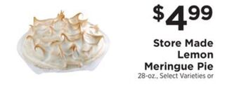 ShopRite Store made lemon meringue pie offer