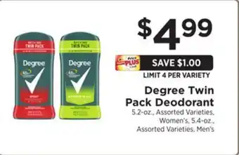 ShopRite Twin pack deodorant offer