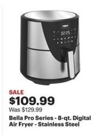 Best Buy Bella Pro Series - 8-qt. Digital Air Fryer - Stainless Steel offer