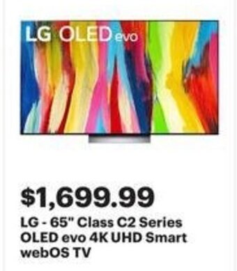 Best Buy LG-65" Class C2 Series OLED evo 4K UHD Smart webOS TV offer