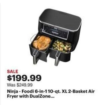 Best Buy Ninja - Foodi 6-in-1 10-qt. XL 2-Basket Air Fryer with DualZone... offer