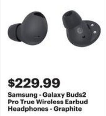 Best Buy Samsung-Galaxy Buds2 Pro True Wireless Earbud Headphones - Graphite offer