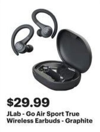 Best Buy JLab - Go Air Sport True Wireless Earbuds - Graphite offer