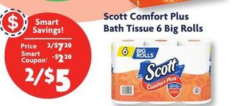 Family Dollar Scott comfort plus bath tissue offer