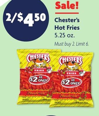 Family Dollar Chester's hot fries offer
