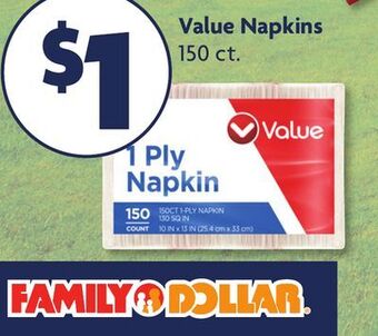 Family Dollar Value napkins offer