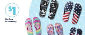 Family Dollar Flip flops for the family offer