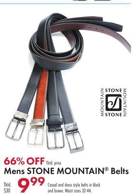 Boscov's Mens stone mountain® belts offer