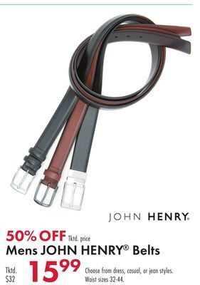 Boscov's Mens john henry® belts offer